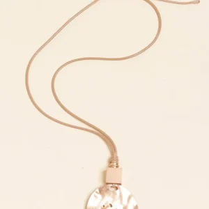 Faye Natural Disc Pendant Necklace