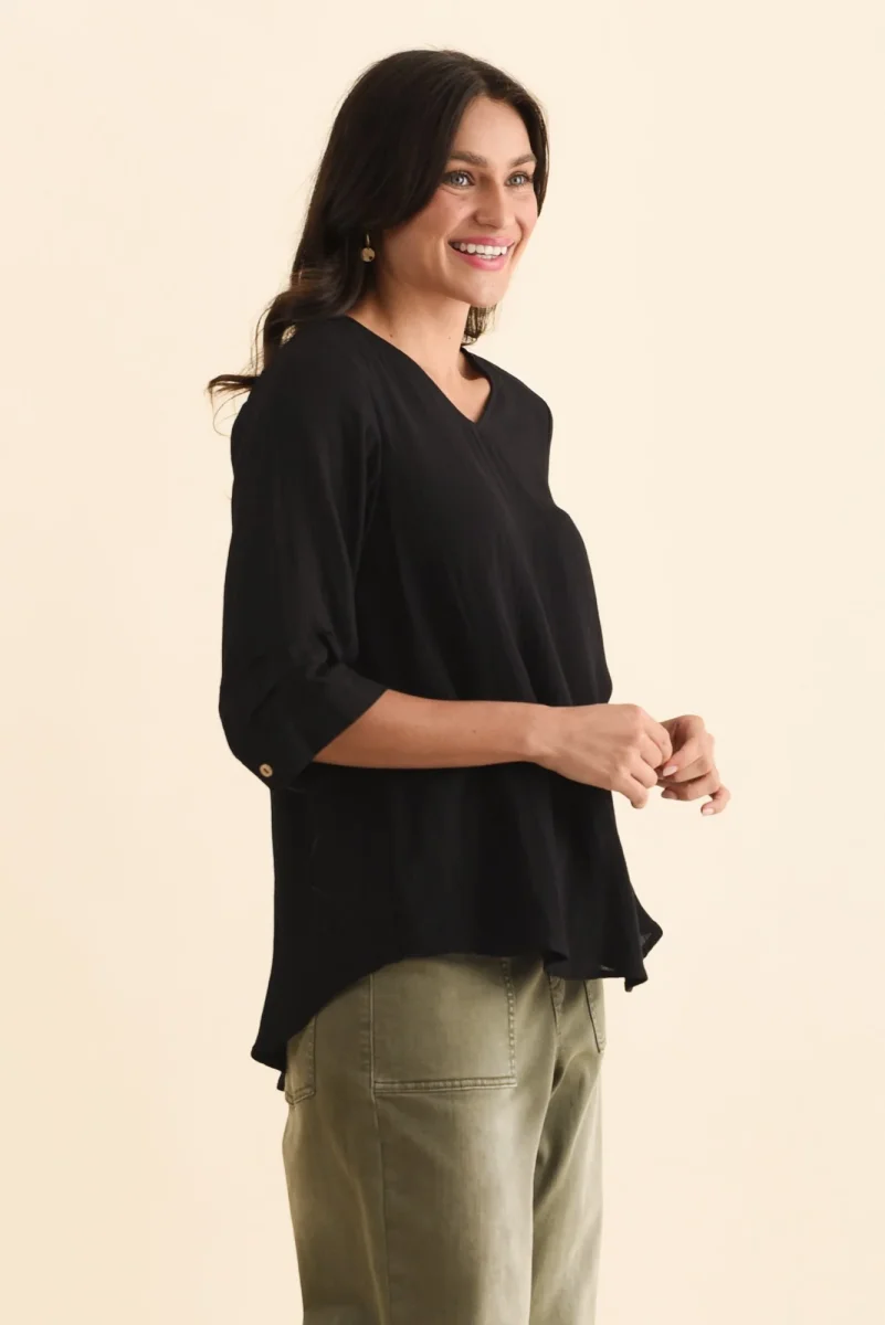 Gomez Black Button Top - Image 5
