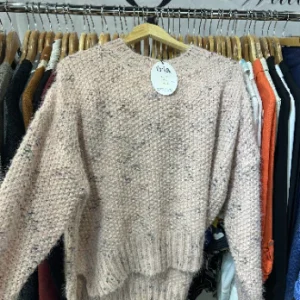 Dunham Pale Pink Speckle Knit Sweater