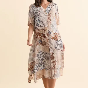 Nala Mocha Garden Layers Dress