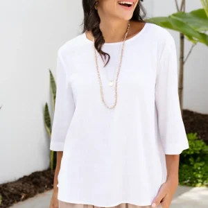 Ophelia Cream Scoop Neck Top